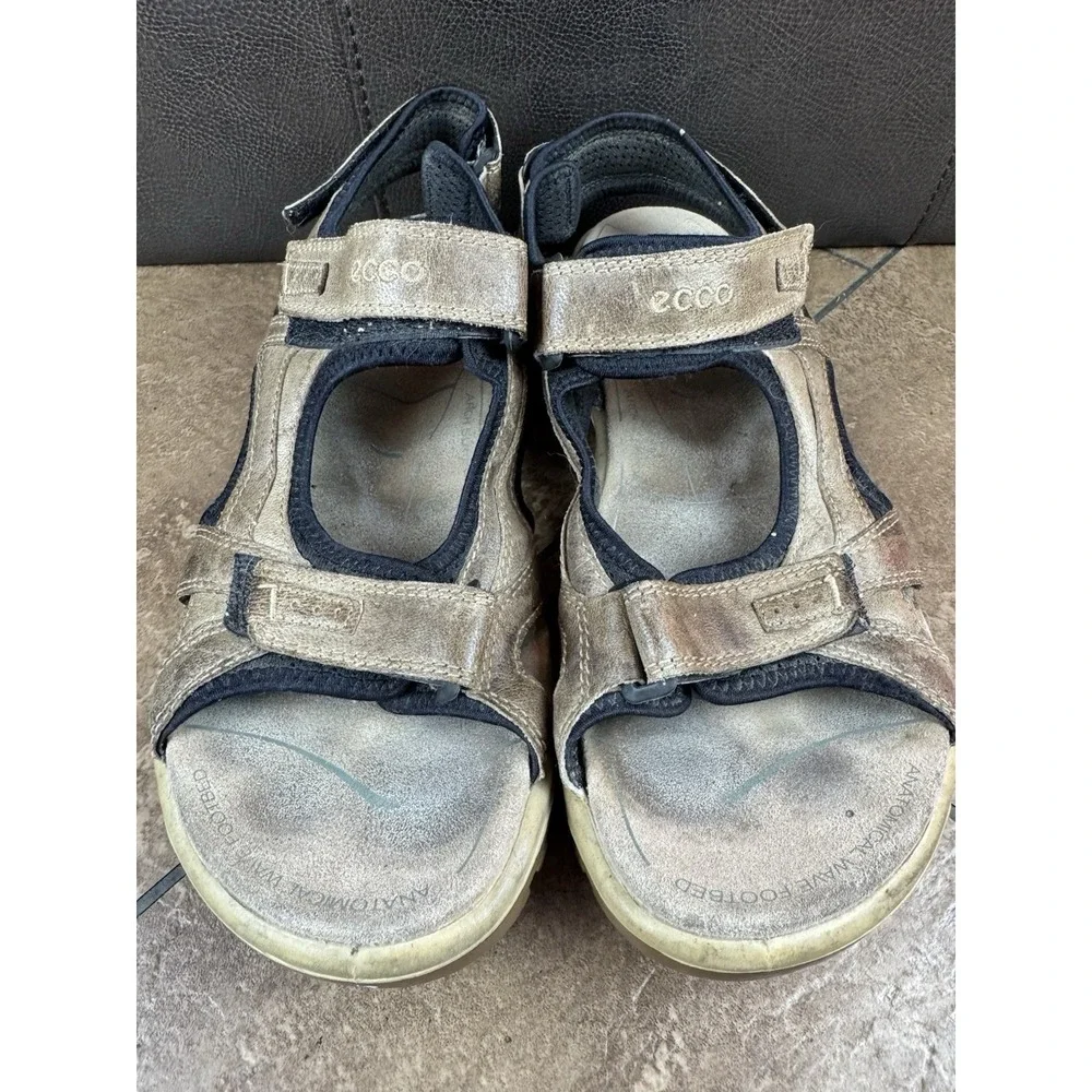 ECCO Yucatan Men's 45 US 11 Brown Nubuck Leather Hiking Walking Sport Sandals